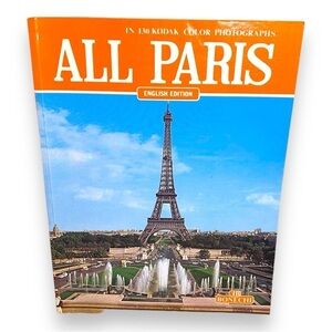 1990 All Paris English Edition 170 Color Photographs BOOK TRAVEL GIFT VINTAGE